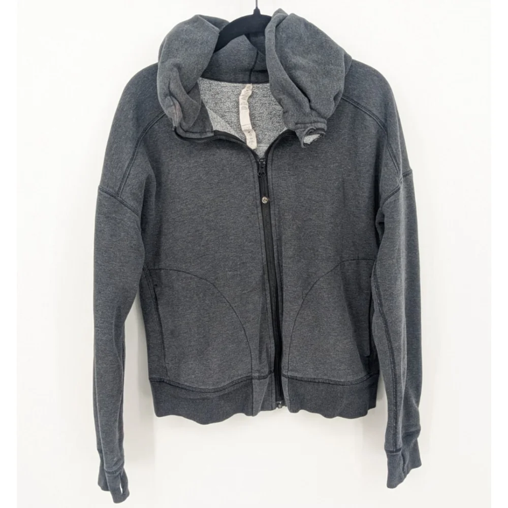 Lululemon Jacket Womens Small Gray Hug It Out Sweater Full Zip Athleisure Active